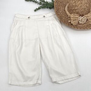 Vintage Nathalie Chaize Cullotte Bermuda Shorts Pedal Pushers Rayon Pockets Crea